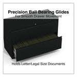 Alera® 2-Drawer 42"W Lateral File Cabinet, Black, Legal (ALELF4229BL)