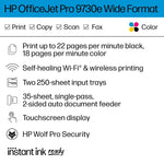 HP OfficeJet Pro 9730e Wide Format Wireless Color All-In-One Printer, Best for Office, 3 Months FREE Ink (537P6A)
