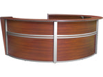 Regency Marque 142"W Curved Reception Desk Workstation, Cherry (77294CH)