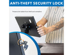 Mount-It! Adjustable Anti-Theft iPad Countertop Stand, Black (MI-3771B_G10)