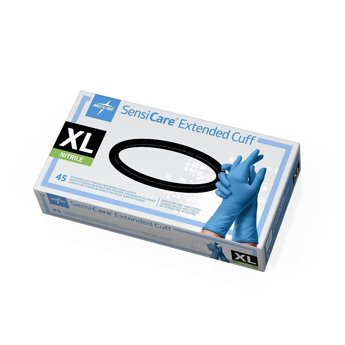 SensiCare Nitrile Exam Gloves 12" L, X-Large, Blue, 450/Pack (MDS1287)