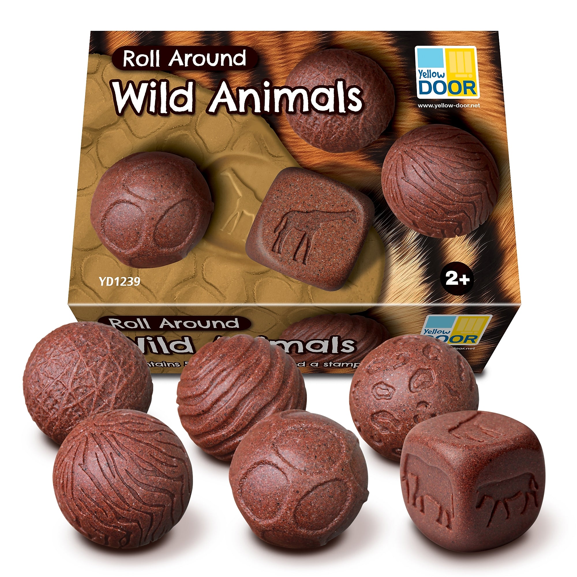 Yellow Door Roll Around Wild Animals, Assorted Colors, 6/Set (YUS1239)
