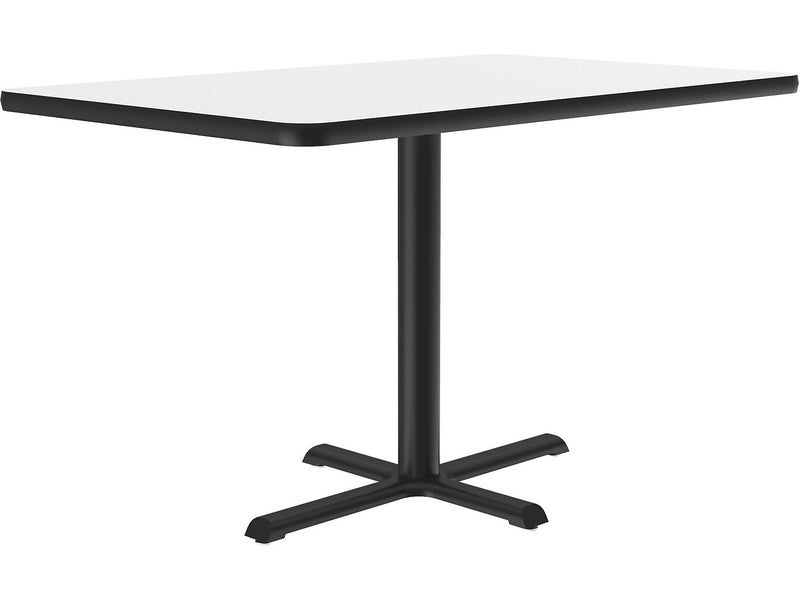 Correll Dry-Erase Markerboard Cafe Table, 30" x 42", Frosty White/Black (BCT3042DE-80)