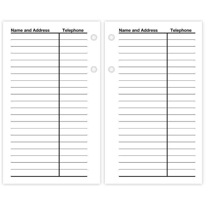 2026 AT-A-GLANCE Financial 6" x 3.5" Personal Organizer Refill Pages, White/Black (S170-50-26)