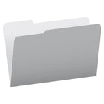 Pendaflex Recycled File Folder, 1/3-Cut Tab, Assorted, Legal Size, Gray, 100/Box (4350 1/3 GRA)