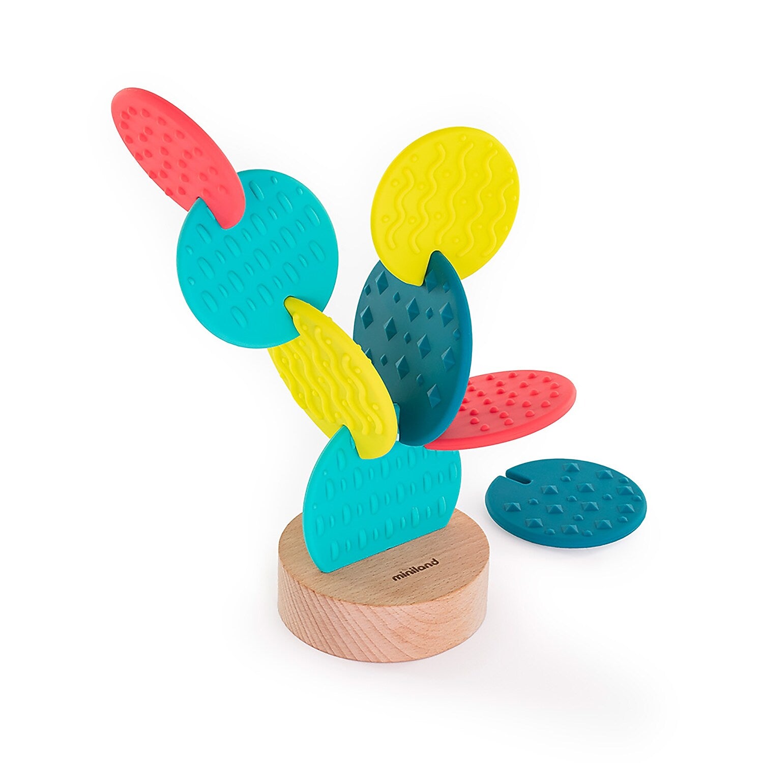 MINILAND Feel to Learn Sensory Cactus, Multicolored, 9 Pieces/Set (MLE97345)