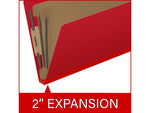Medical Arts Press Pressboard Classification Folder, 2 Dividers, 2" Expansion, Legal Size, Deep Red, 10/Box (DV-T52-26-3DRD)