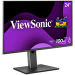 ViewSonic 24" FHD IPS 100Hz LED Monitor, Built-In Speaker, Height Adjustable, Universal Docking Station, Black (VG2452)