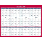 2026 AT-A-GLANCE 16" x 12" Yearly Wet-Erase Wall Calendar, Reversible, White/Red (PM330B-28-26)