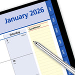 2026 AT-A-GLANCE QuickNotes 7" x 8.75" Monthly Planner, Faux Leather Cover, Black (76-08-05-26)
