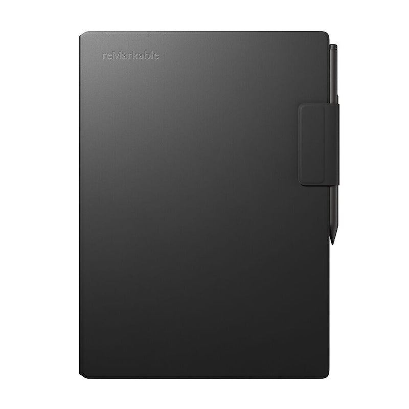 reMarkable Paper Pro 11.8" Tablet, WiFi, Linux, with Marker Plus & Black Leather BookFolio, Gray (RM83C-1005NW)