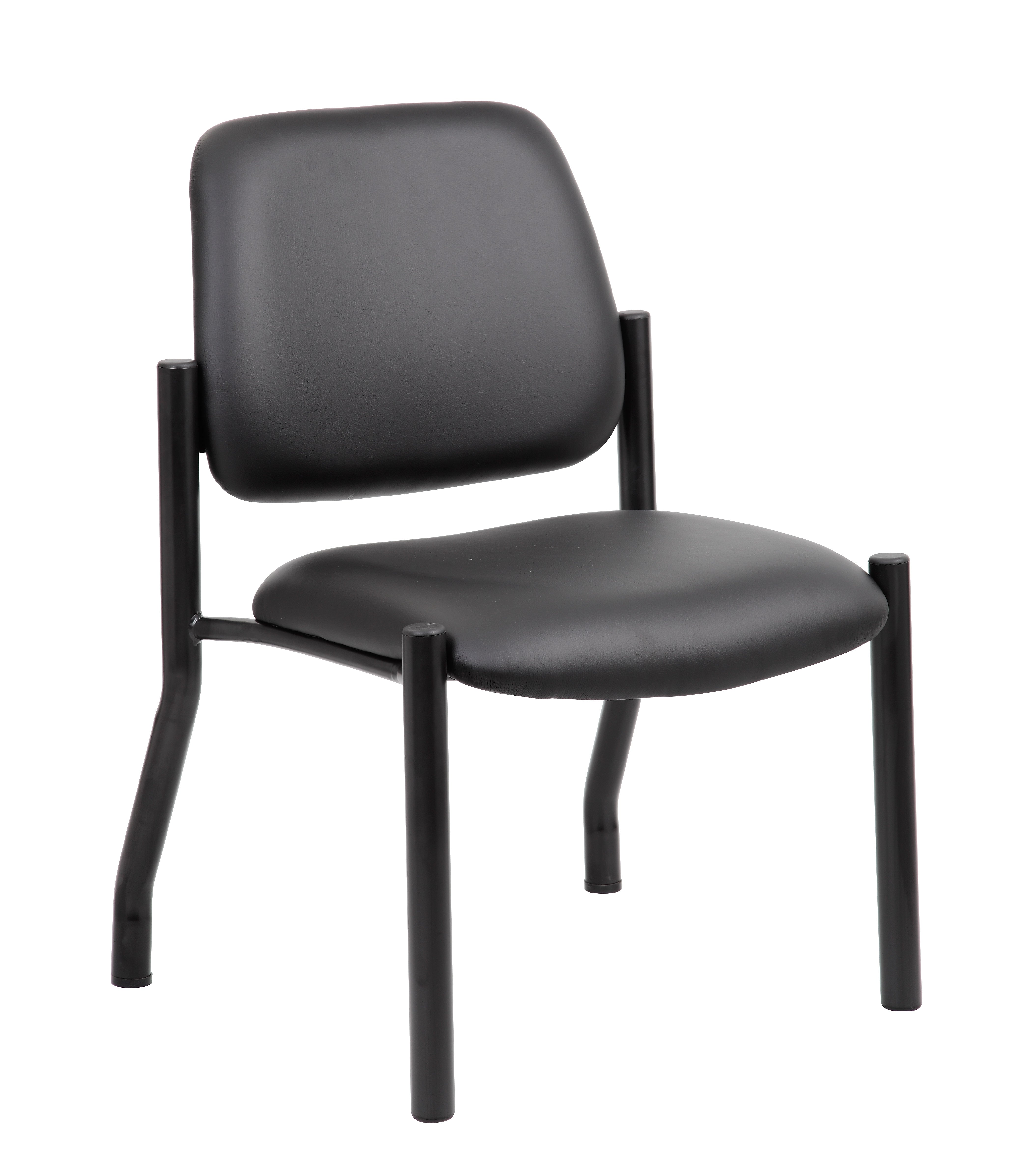 Boss Armless Guest and Reception Area Chair, Black (B9595AM-BK)
