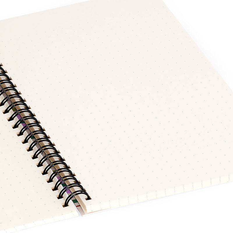 DENY Designs Colorful Stripes Fusion 1-Subject Professional Notebooks, 5.5" x 8.25", Dotted, 60 Sheets (89123-NOBS01)