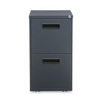 Alera 2-Drawer Mobile Vertical File Cabinet, Letter/Legal Size, Lockable, 28.25"H x 15.88"W x 19.75"D, Charcoal (ALEPAFFCH)
