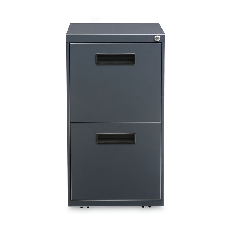 Alera 2-Drawer Mobile Vertical File Cabinet, Letter/Legal Size, Lockable, 28.25"H x 15.88"W x 19.75"D, Charcoal (ALEPAFFCH)