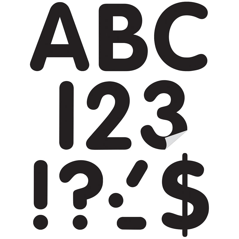 Teacher Created Resources 4" Self-Adhesive Letters and Numbers, Black, 108/Pack (TCR9640)