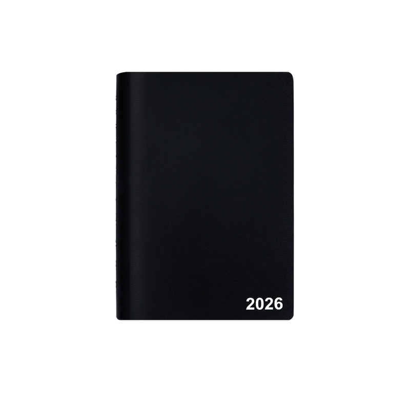 2026 Staples 5" x 8" Daily Appointment Book, Black (ST58452-26)