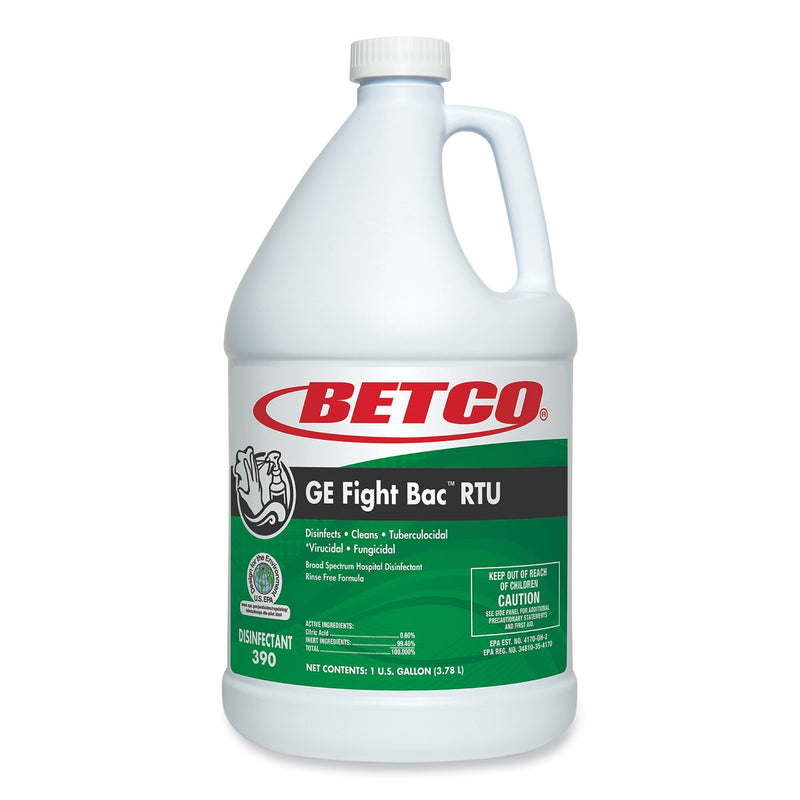 Betco GE Fight Bac RTU Disinfectant, Fresh Scent, 1 gal Bottle