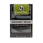 JavaOne Gourmet Decaf Coffee Soft Pods, Light Roast, 84/Carton (JTC30216CT)