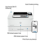 HP LaserJet Pro 4001dw Wireless Black & White Laser Printer, Single-Function, Print, Best for Office (2Z601F)