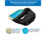 Mount-It! Ergo Collection Memory Foam Premium Comfort Seat Cushion, Black (MI-1103)
