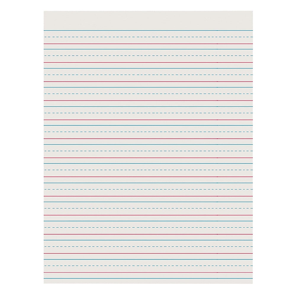 Pacon 8.5" x 11" Newsprint Handwriting Paper, 1/2" x 1/4" x 1/4" Ruled, 500 Sheets/Pack, 3 Packs (PAC2696-3)