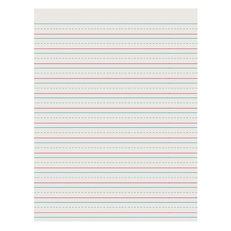 Pacon 8.5" x 11" Newsprint Handwriting Paper, 1/2" x 1/4" x 1/4" Ruled, 500 Sheets/Pack, 3 Packs (PAC2696-3)