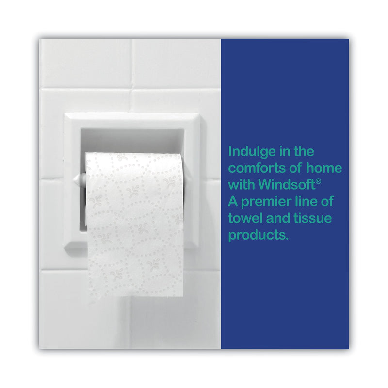 Windsoft Premium Bath Tissue, Septic Safe, 2-Ply, White, 4 x 3.9, 284 Sheets/Roll, 24 Rolls/Carton