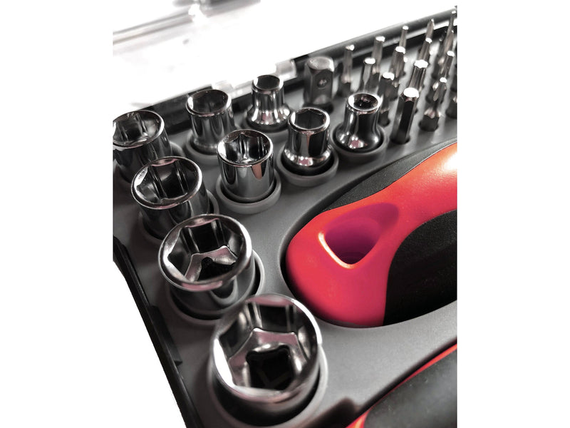 Apollo Tools 55-Piece Metric Tool Set, Black/Red (DT5024)