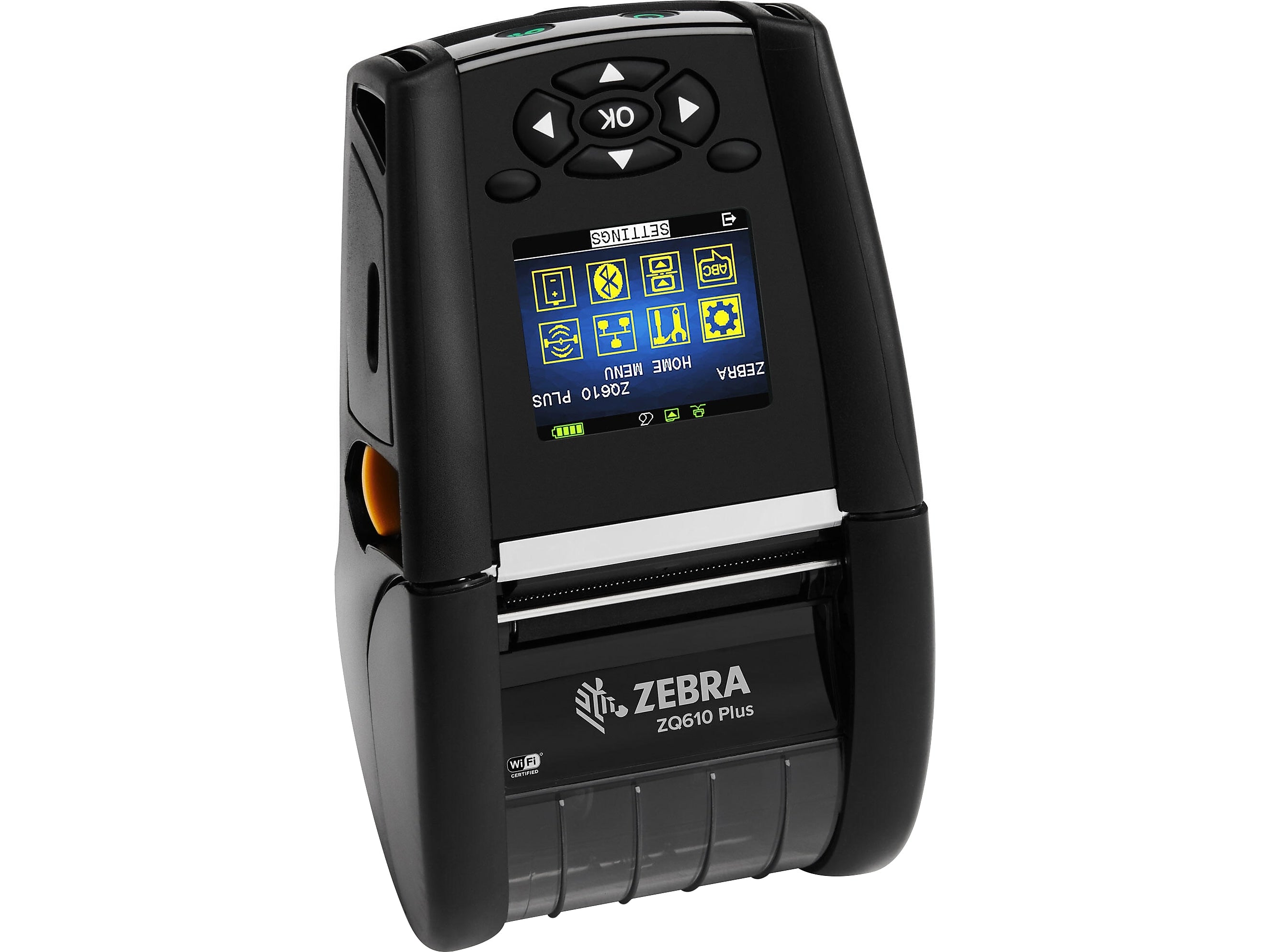 Zebra ZQ610 Plus Rechargeable Barcode Printer, Black (ZQ61-AUXA004-00)
