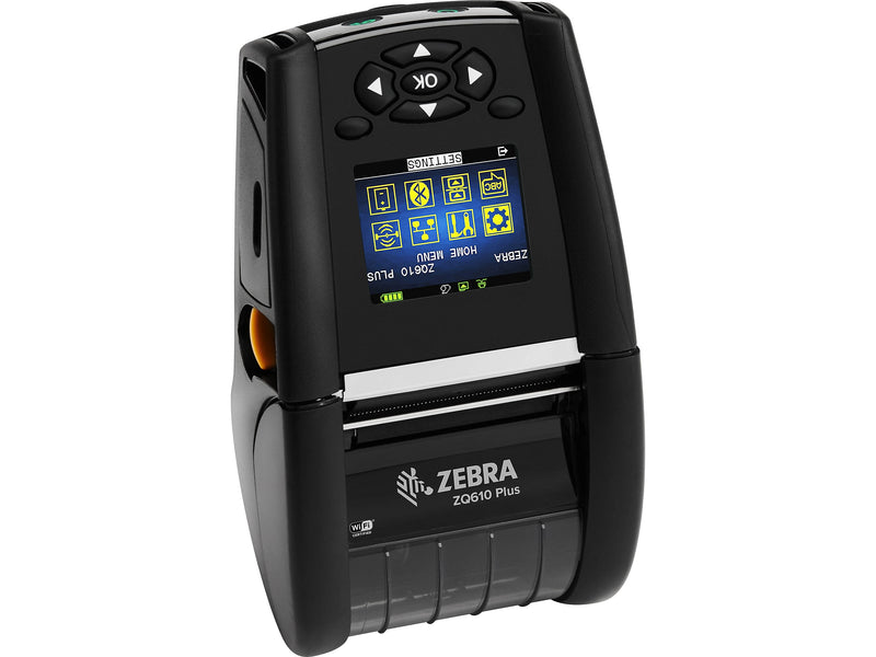 Zebra ZQ610 Plus Rechargeable Barcode Printer, Black (ZQ61-AUXA004-00)