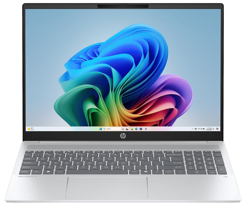HP OmniBook 5 16" 2K Laptop, Copilot+ PC, AMD Ryzen AI 5 340, 16GB RAM, 512GB SSD, +16.75 Hour Battery, Windows 11 Home