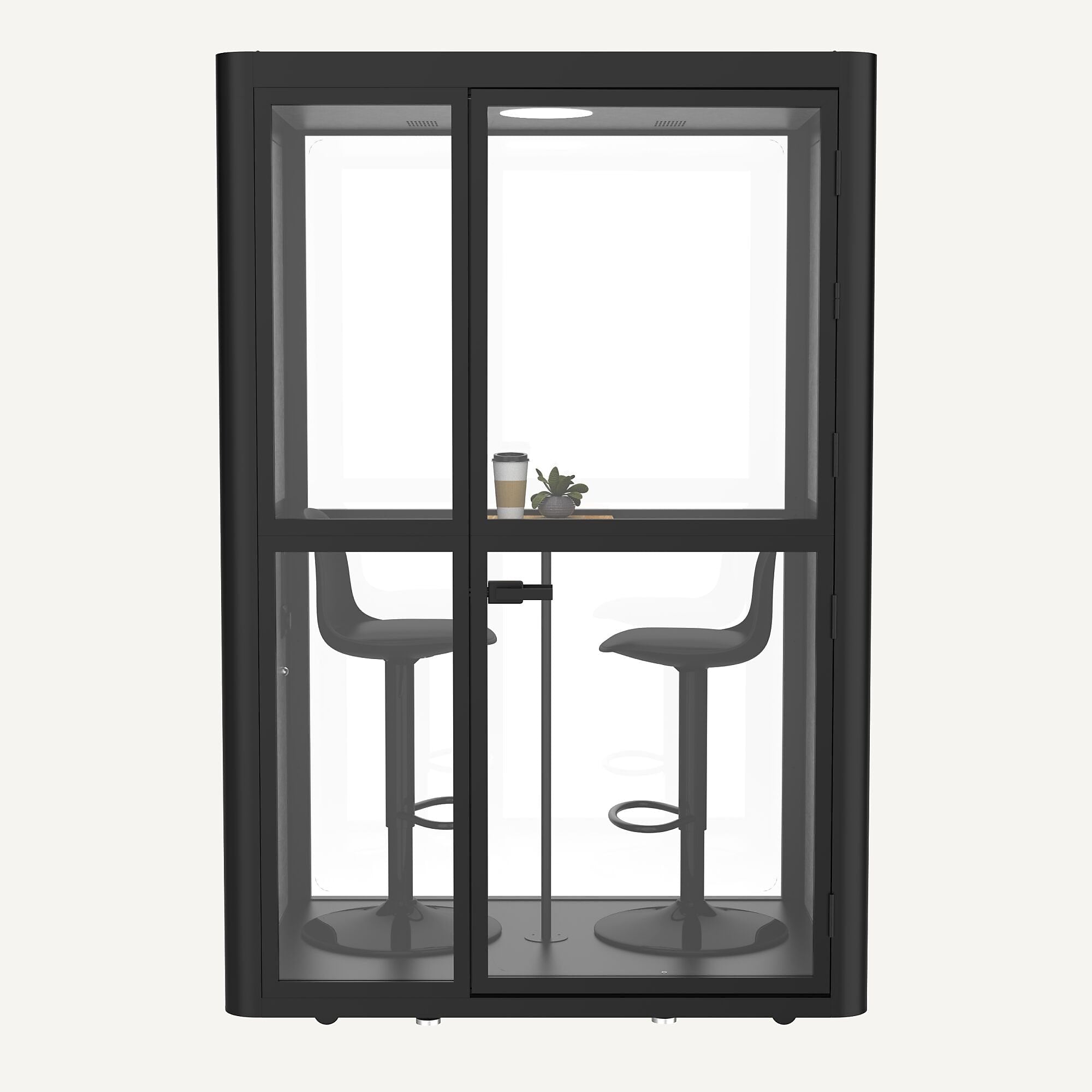FlexiSpot WorkCube Series Sound Absorbing 2 Person Privacy Booth, Black (EP2FB-KIT)