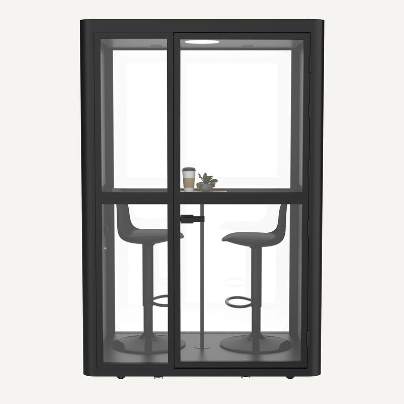 FlexiSpot WorkCube Series Sound Absorbing 2 Person Privacy Booth, Black (EP2FB-KIT)
