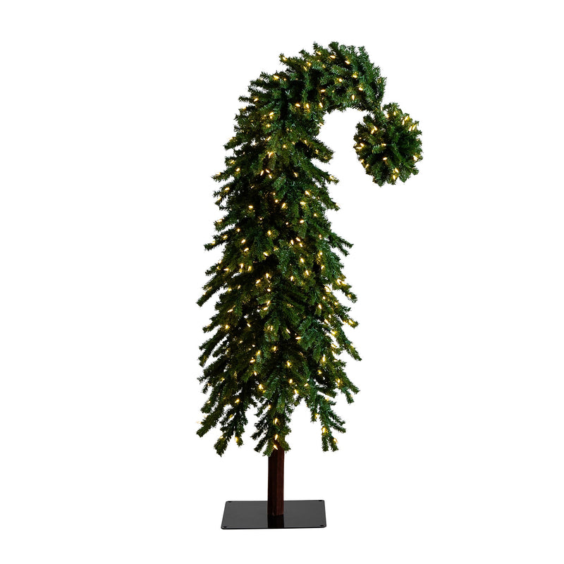Nearly Natural 7-ft Holiday Green Santa’s Hat Christmas Tree with 500 LED Lights and 1275 Bendable Branches (T4696)