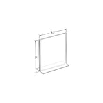 Azar Sign Holder, 5.5" x 7", Vertical, Table Top, Clear, Acrylic, 10/Pack (152720)