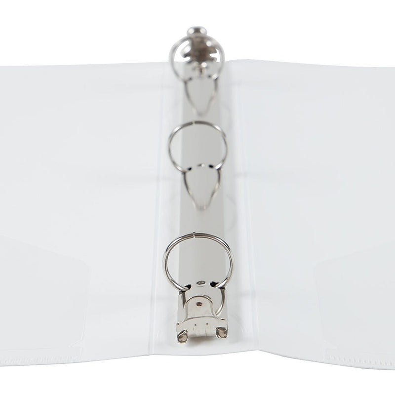 JAM Paper 1" 3-Ring Flexible Poly Binder, White (PB75239WH)