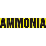 Accuform Self-Stick Pipe Marker, AMMONIA, 2-1/2" to 6", Black/Yellow (RPK137SSD)