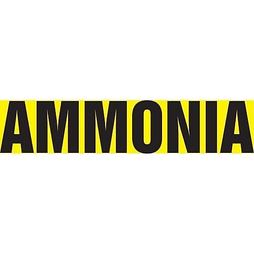 Accuform Self-Stick Pipe Marker, AMMONIA, 1-1/2" to 2", Black/Yellow (RPK137SSB)