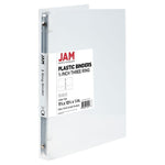 JAM Paper 1/2" 3-Ring Flexible Poly Binder, Clear (PB75237CL)