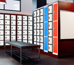 AdirOffice 72" 6-Tier Black and White Storage Locker, 4/Pack (ADI629-206-B-W-PKG-4)