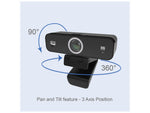 Adesso CyberTrack K1 HD 1080p Webcam, 2.1MP, Black (CYBERTRACK K1)