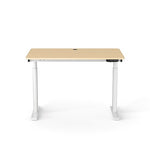 VersaDesk PowerLift 48"W Electric Rectangular Adjustable Standing Desk, Maple/White (PLSDR4830-WM-APP )