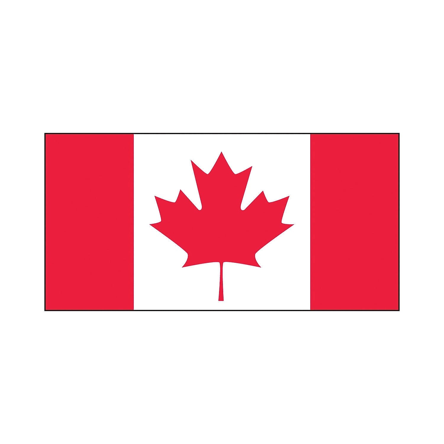 ACCUFORM SIGNS® Hard Hat/Helmet Decal, CANADIAN FLAG, 2" x 4", Adhesive Vinyl, 10/Pk