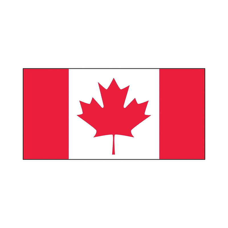 ACCUFORM SIGNS® Hard Hat/Helmet Decal, CANADIAN FLAG, 2" x 4", Adhesive Vinyl, 10/Pk