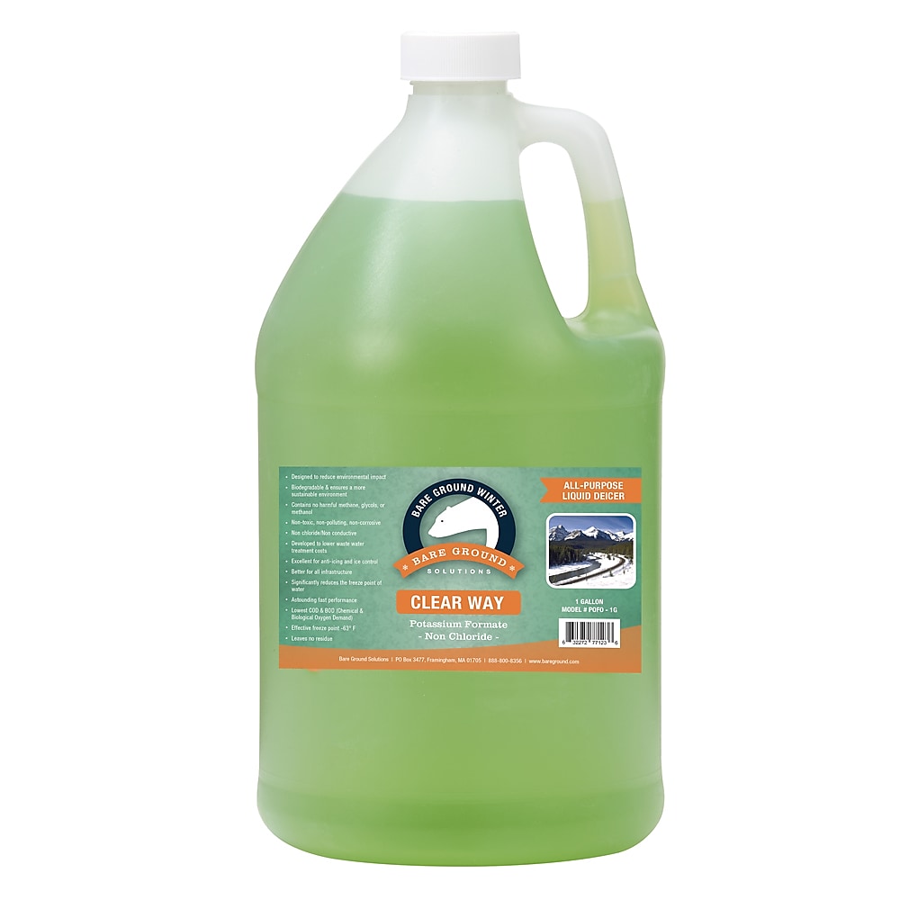 Bare Ground Clear Way Pet Friendly Ice Melt Liquid, 1 Gallon Jug (POFO-1G)