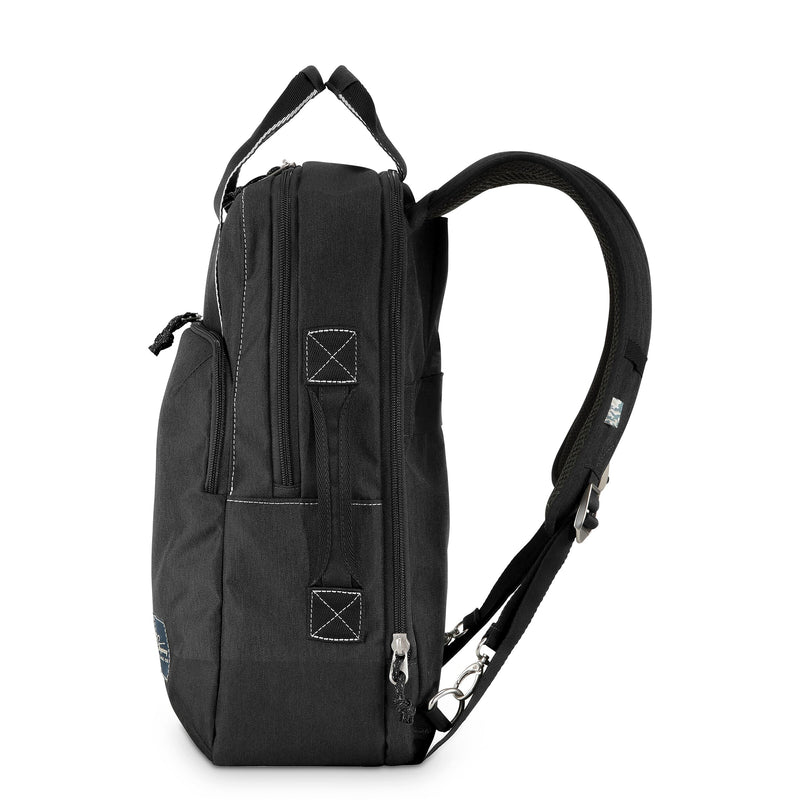 Skyway Luggage Rainier Deluxe Laptop Backpack, Crater Black (505-17-001-BKP)