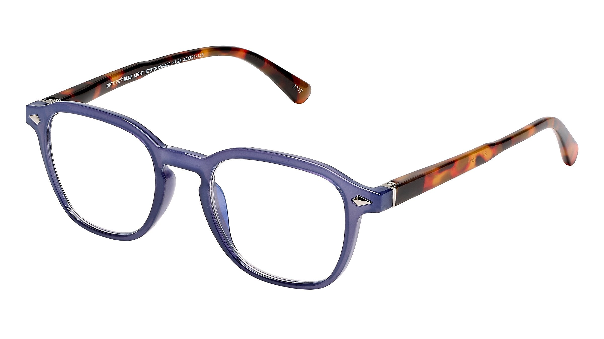 SAV Optitek Blue Light +1.75 Reading Glasses, Blue (E7313)