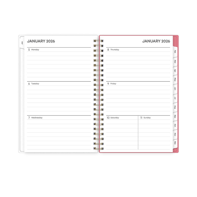 2026 Blue Sky Fly By 5" x 8"  Weekly & Monthly Planner, Plastic Cover, Multicolored (140196-26)