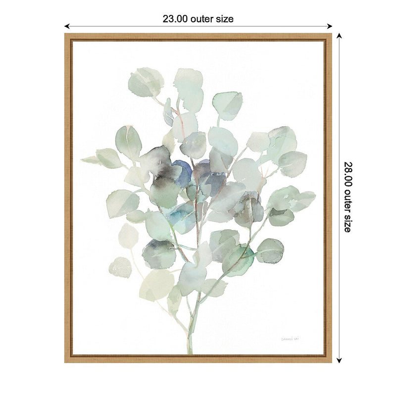 Amanti Art Eucalyptus III Cool by Danhui Nai Framed Canvas Wall Art Print, 23" x 28" (A42677089685)